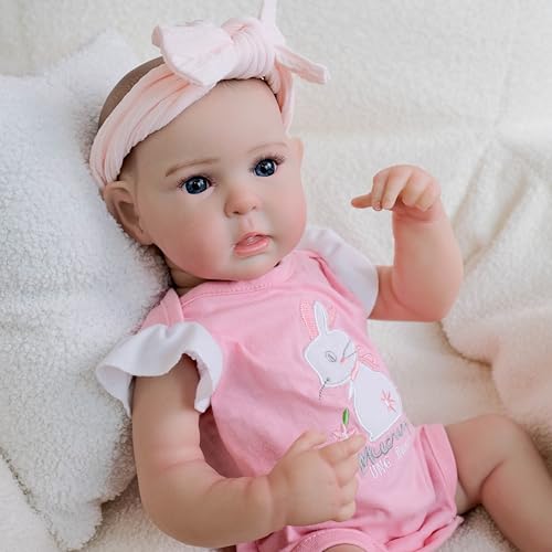 ROSHUAN Echtes Leben Reborn Baby Puppe Vollsilikon 19 Zoll Realistische Babypuppe Mädchen Lebensechte Neugeborenen Babypuppen Die Aussehen Wie Echtes Baby für Kinder Alter 3+ ROSHUAN Echtes Leben Reborn Baby Puppe Vollsilikon 19 Zoll Realistische Babypuppe Mädchen Lebensechte Neugeborenen Babypuppen Die Aussehen Wie Echtes Baby für Kinder Alter 3+ von ROSHUAN