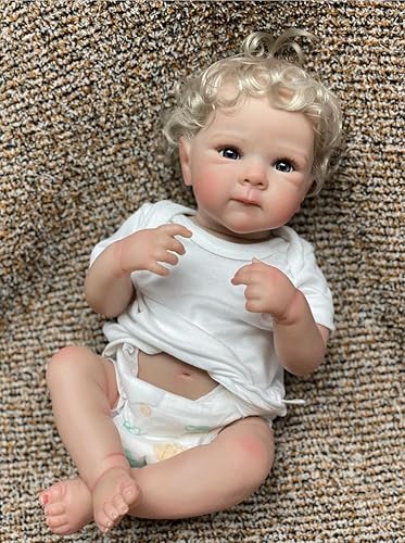 ROSHUAN Ganzkörper-Silikon-Vinyl-Baby-Puppen Blondes Mädchen 18 Zoll 48 cm Reborn Neugeborenes Anatomisch Korrekte Baby-Puppe Mit Wurzelhaar Für Kinder Ab 3 ROSHUAN Ganzkörper-Silikon-Vinyl-Baby-Puppen Blondes Mädchen 18 Zoll 48 cm Reborn Neugeborenes Anatomisch Korrekte Baby-Puppe Mit Wurzelhaar Für Kinder Ab 3 von ROSHUAN