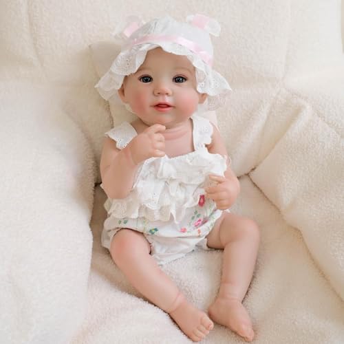ROSHUAN Ganzkörper Silikon Vinyl Babypuppe Reborn Girl 48,3 cm Neugeborene Babypuppen, die echt aussehen Reborn Babys Mädchen Kleinkind Handgemachte wasserdichte Spielzeugpuppen für Kinder ab 3 Jahren ROSHUAN Ganzkörper Silikon Vinyl Babypuppe Reborn Girl 48,3 cm Neugeborene Babypuppen, die echt aussehen Reborn Babys Mädchen Kleinkind Handgemachte wasserdichte Spielzeugpuppen für Kinder ab 3 Jahren von ROSHUAN
