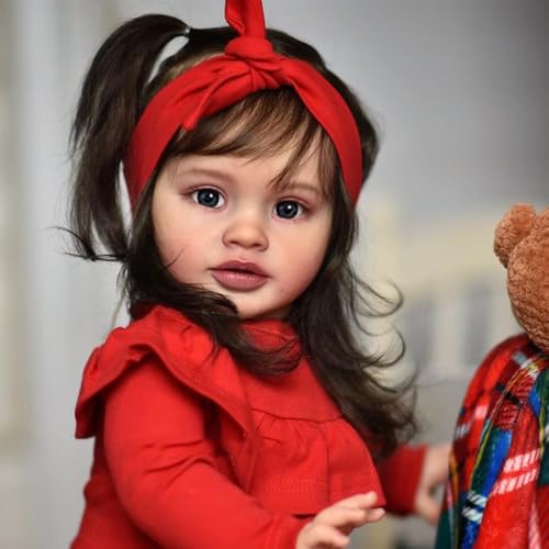 ROSHUAN Große Größe, realistische Reborn-Kleinkind-Puppe, Mädchen, Pippa, 66 cm, Reborn-Babypuppen, weicher Stoffkörper, echt aussehend, lebensechte Kleinkind-Puppe, echtes Leben, Babypuppe für Kinder ROSHUAN Große Größe, realistische Reborn-Kleinkind-Puppe, Mädchen, Pippa, 66 cm, Reborn-Babypuppen, weicher Stoffkörper, echt aussehend, lebensechte Kleinkind-Puppe, echtes Leben, Babypuppe für Kinder von ROSHUAN