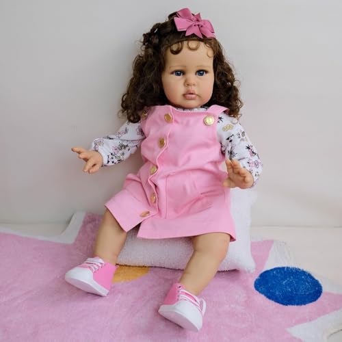 ROSHUAN Kleinkind Reborn Baby Puppen 24 Zoll 60 cm Große Größe Leben Wie Reborn-Baby-Puppen, Die Echte Leben Größe Gewichtet Babys Kleinkind Realistische Mädchen Puppe Aussehen Mit Stoffkörper ROSHUAN Kleinkind Reborn Baby Puppen 24 Zoll 60 cm Große Größe Leben Wie Reborn-Baby-Puppen, Die Echte Leben Größe Gewichtet Babys Kleinkind Realistische Mädchen Puppe Aussehen Mit Stoffkörper von ROSHUAN