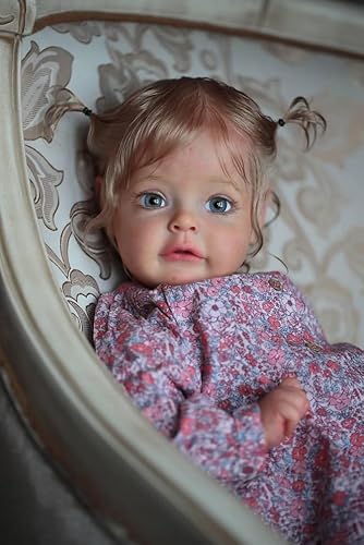 ROSHUAN Kleinkind Reborn Baby Puppen 24 Zoll 60 cm Leben Wie Reborn Kleinkind Mädchen Augen Offen Silikon Baby Puppe, Die Real Aussehende Babys Mädchen Realistische Puppen Geschenke ROSHUAN Kleinkind Reborn Baby Puppen 24 Zoll 60 cm Leben Wie Reborn Kleinkind Mädchen Augen Offen Silikon Baby Puppe, Die Real Aussehende Babys Mädchen Realistische Puppen Geschenke von ROSHUAN