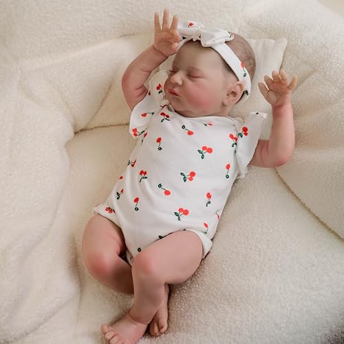 ROSHUAN Leben Wie Neugeborene Babypuppen Neugeborenes Schlafendes Mädchen 19 zoll 48 cm Anatomisch Korrekt Realistische Neugeborene Babypuppen Silikon Voll Vinyl Waschbar Spielzeug Geschenk Für Kinder ROSHUAN Leben Wie Neugeborene Babypuppen Neugeborenes Schlafendes Mädchen 19 zoll 48 cm Anatomisch Korrekt Realistische Neugeborene Babypuppen Silikon Voll Vinyl Waschbar Spielzeug Geschenk Für Kinder von ROSHUAN