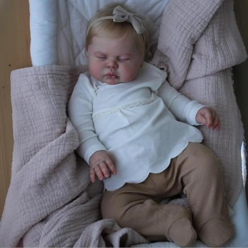 ROSHUAN Lebensechte Neugeborene Babypuppe Mädchen Pickle 48,3 cm Reborn Babypuppen Weiches Tuch Körper Blond Haar Die Echte Lebensgröße Puppe Realistische Babypuppen Spielzeug für Kinder Geschenke ROSHUAN Lebensechte Neugeborene Babypuppe Mädchen Pickle 48,3 cm Reborn Babypuppen Weiches Tuch Körper Blond Haar Die Echte Lebensgröße Puppe Realistische Babypuppen Spielzeug für Kinder Geschenke von ROSHUAN