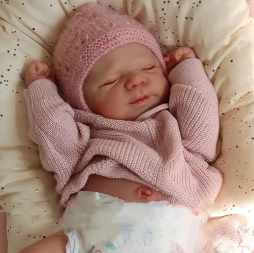 ROSHUAN Lebensechte Reborn Baby Puppen 18 Zoll Realistische Neugeborenen Babypuppen Silikon Ganzkörper Vinyl Schlafendes Mädchen mit Spielzeug Zubehör Geschenke für Kinder ROSHUAN Lebensechte Reborn Baby Puppen 18 Zoll Realistische Neugeborenen Babypuppen Silikon Ganzkörper Vinyl Schlafendes Mädchen mit Spielzeug Zubehör Geschenke für Kinder von ROSHUAN