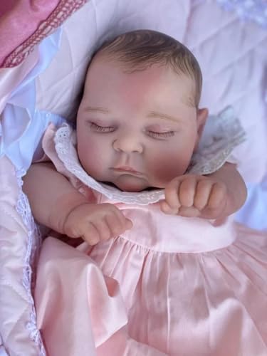 ROSHUAN Lebensechte Reborn Baby Puppen 20 Zoll 50 cm Molliges Mädchen Silikon Ganzkörper Vinyl Baby Mädchen Kleinkind Realistisch Aussehende Neugeborene Puppen Spielzeug Geschenke Für Kinder 3+ von ROSHUAN