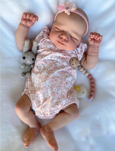ROSHUAN Lebensechte Reborn-Baby-Puppen Mädchen 18 Zoll 48 cm Realistische Puppen Silikon Ganzkörper Vinyl Waschbar Real Life Neugeborenes Anatomisch Korrektes Baby Mädchen ROSHUAN Lebensechte Reborn-Baby-Puppen Mädchen 18 Zoll 48 cm Realistische Puppen Silikon Ganzkörper Vinyl Waschbar Real Life Neugeborenes Anatomisch Korrektes Baby Mädchen von ROSHUAN