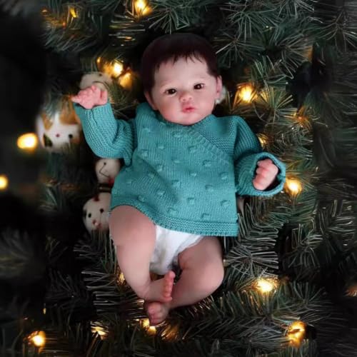 ROSHUAN Lebensechte Reborn-Babypuppen, 48,3 cm, realistische Mädchenaugen, offen, echtes Leben, Neugeborene, Babypuppen, Silikon, Ganzkörper-Vinyl, anatomisch korrekt, Baby-Mädchen für Kinder ROSHUAN Lebensechte Reborn-Babypuppen, 48,3 cm, realistische Mädchenaugen, offen, echtes Leben, Neugeborene, Babypuppen, Silikon, Ganzkörper-Vinyl, anatomisch korrekt, Baby-Mädchen für Kinder von ROSHUAN