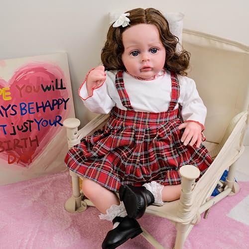 ROSHUAN Life Like Reborn Baby Puppen 20 Zoll 50 cm Weicher Körper Realistisch Aussehende Baby Puppen Die Aussehen Wie Das Echte Leben Kleinkind Mädchen Stoff Körper Posable Bebe Kleinkind Geschenke von ROSHUAN