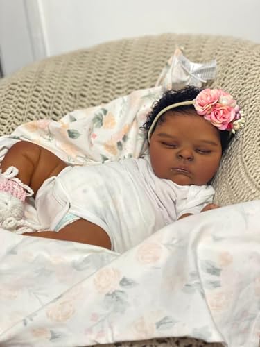 ROSHUAN Life Like Reborn Babypuppen Black Girl 50,8 cm Realistische Reborn Afrikanische Amerikanische Baby Mädchen Ganzkörper Silikon Vinyl Real Look Neugeborene Babys Puppen Schwarz Mädchen Spielzeug ROSHUAN Life Like Reborn Babypuppen Black Girl 50,8 cm Realistische Reborn Afrikanische Amerikanische Baby Mädchen Ganzkörper Silikon Vinyl Real Look Neugeborene Babys Puppen Schwarz Mädchen Spielzeug von ROSHUAN