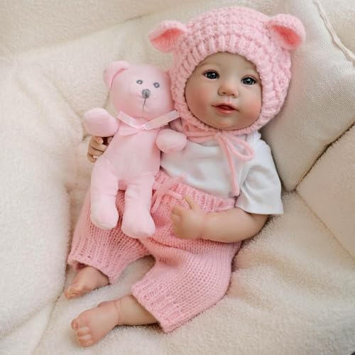 ROSHUAN Real Life Anatomically Correct Baby Doll Girl 48.3 cm Soft Body Realistic Reborn Baby Dolls Weighted Full Silicone Vinyl Lifelike Newborn Babies Girl Dolls Toy Set ROSHUAN Real Life Anatomically Correct Baby Doll Girl 48.3 cm Soft Body Realistic Reborn Baby Dolls Weighted Full Silicone Vinyl Lifelike Newborn Babies Girl Dolls Toy Set von ROSHUAN