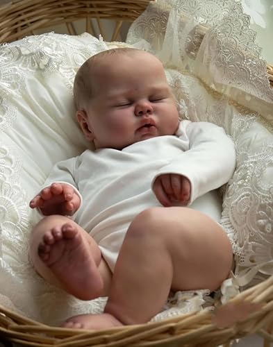 ROSHUAN Real Life Baby Doll That Look Real Looking Reborn Dolls 19 Zoll 48 cm Stoffkörper Realistisch Aussehende Neugeborene Schlafende Baby Dolls Für Kinder Geschenke ROSHUAN Real Life Baby Doll That Look Real Looking Reborn Dolls 19 Zoll 48 cm Stoffkörper Realistisch Aussehende Neugeborene Schlafende Baby Dolls Für Kinder Geschenke von ROSHUAN