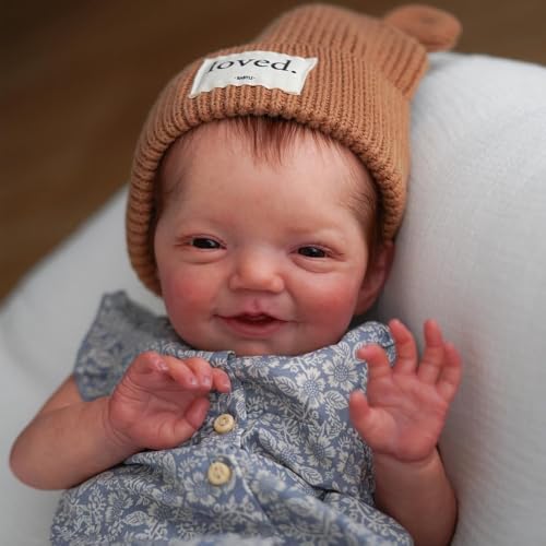 ROSHUAN Real Life Reborn Babypuppe, Mädchen, 50,8 cm, süße, lächelnde, realistische Babypuppe, weicher Stoffkörper, der echt aussieht, lebensechte Babypuppe, Weihnachtsgeschenke für Kinder ab 3 Jahren ROSHUAN Real Life Reborn Babypuppe, Mädchen, 50,8 cm, süße, lächelnde, realistische Babypuppe, weicher Stoffkörper, der echt aussieht, lebensechte Babypuppe, Weihnachtsgeschenke für Kinder ab 3 Jahren von ROSHUAN