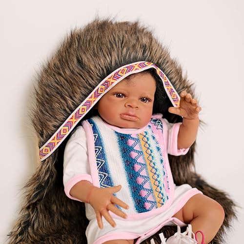 ROSHUAN Real Life Reborn Babypuppen, schwarzer Junge, 50,8 cm, realistische Babypuppen, weicher Stoffkörper, afrikanischer Amerikaner, der echt aussieht, lebensechte Neugeborene, Puppe, Spielzeug für ROSHUAN Real Life Reborn Babypuppen, schwarzer Junge, 50,8 cm, realistische Babypuppen, weicher Stoffkörper, afrikanischer Amerikaner, der echt aussieht, lebensechte Neugeborene, Puppe, Spielzeug für von ROSHUAN