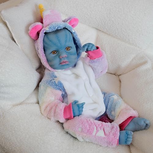 ROSHUAN Real Life Reborn Babypuppen Avatar Girl - 50,8 cm lebensechte Neugeborene Babypuppe Silikon Ganzkörper Vinyl Realistische Babypuppen sehen aus wie eine echte Babypuppe für Kinder Geschenke von ROSHUAN