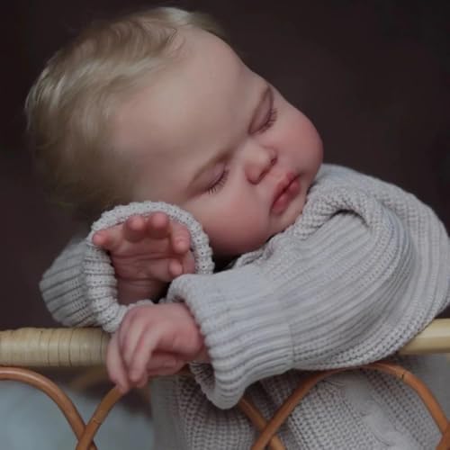 ROSHUAN Real Life Reborn Babypuppen Blondes Haar 19 Zoll Realistische Babypuppen Mädchen Weicher Stoffkörper, die echt schlafende Babys lebensecht aussehen Neugeborene Babys Puppe Spielzeug für Alter ROSHUAN Real Life Reborn Babypuppen Blondes Haar 19 Zoll Realistische Babypuppen Mädchen Weicher Stoffkörper, die echt schlafende Babys lebensecht aussehen Neugeborene Babys Puppe Spielzeug für Alter von ROSHUAN