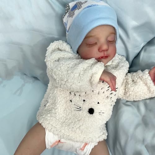 ROSHUAN Real Life Reborn Babypuppen Mädchen 48,3 cm schöne realistische schlafende Babypuppen Weicher Stoffkörper Lebensechte Neugeborenen-Puppe, die echt aussehen Reborn Babies Puppe Spielzeug für ROSHUAN Real Life Reborn Babypuppen Mädchen 48,3 cm schöne realistische schlafende Babypuppen Weicher Stoffkörper Lebensechte Neugeborenen-Puppe, die echt aussehen Reborn Babies Puppe Spielzeug für von ROSHUAN