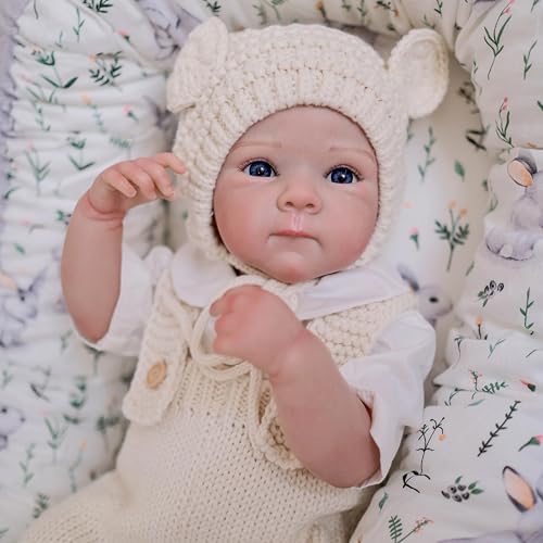 ROSHUAN Real Life Reborn Babypuppen Silikon Ganzkörper 18 Zoll Realistische Babypuppe Mädchen Lebensechte Neugeborene Babys Puppen, die echt aussehen Reborn Puppe Wasserdichtes Spielzeug für Kinder ROSHUAN Real Life Reborn Babypuppen Silikon Ganzkörper 18 Zoll Realistische Babypuppe Mädchen Lebensechte Neugeborene Babys Puppen, die echt aussehen Reborn Puppe Wasserdichtes Spielzeug für Kinder von ROSHUAN