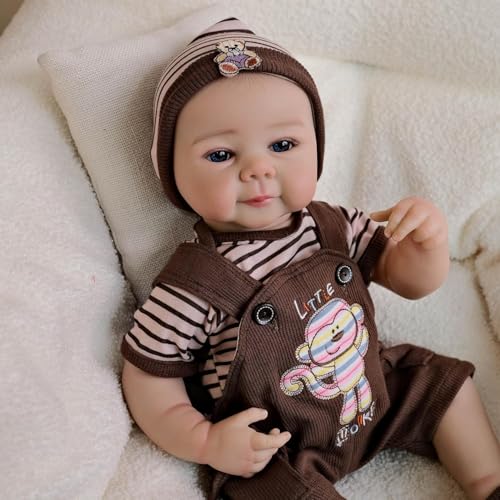 ROSHUAN Realistische Baby Puppe Silikon Ganzkörper Junge 20 Zoll 50 cm Leben Wie Reborn Baby Puppen, Die Aussehen Wie Echtes Leben Anatomisch Korrekte Junge Handmade Posable Neugeborene Puppen ROSHUAN Realistische Baby Puppe Silikon Ganzkörper Junge 20 Zoll 50 cm Leben Wie Reborn Baby Puppen, Die Aussehen Wie Echtes Leben Anatomisch Korrekte Junge Handmade Posable Neugeborene Puppen von ROSHUAN