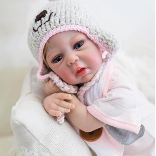 ROSHUAN Realistische Baby-Puppen 19 Zoll 48 cm Soft Real Life Reborn Babies Mädchen Gewichtet Stoff Körper Leben Wie Reborn Puppen Augen Offen Mit Blonden Haaren Für Kinder Geschenke ROSHUAN Realistische Baby-Puppen 19 Zoll 48 cm Soft Real Life Reborn Babies Mädchen Gewichtet Stoff Körper Leben Wie Reborn Puppen Augen Offen Mit Blonden Haaren Für Kinder Geschenke von ROSHUAN