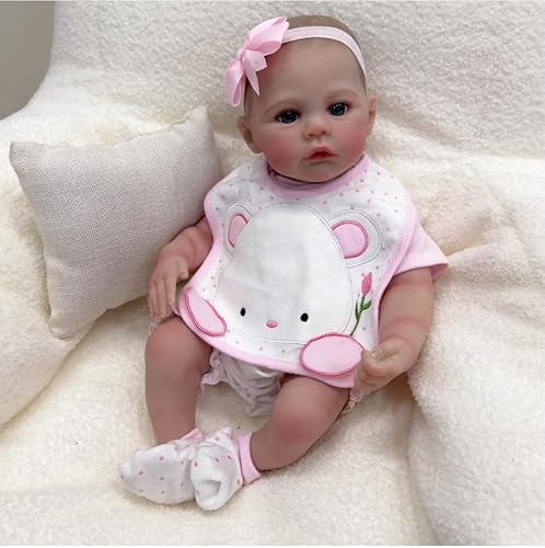 ROSHUAN Realistische Babypuppe, Mädchen, Wiese, 45,7 cm, weicher Körper, lebensecht wie wiedergeborene Babypuppen, Silikon, Ganzkörper-Vinyl, waschbar, für Neugeborene, Kleinkinder, Spielzeug für ROSHUAN Realistische Babypuppe, Mädchen, Wiese, 45,7 cm, weicher Körper, lebensecht wie wiedergeborene Babypuppen, Silikon, Ganzkörper-Vinyl, waschbar, für Neugeborene, Kleinkinder, Spielzeug für von ROSHUAN