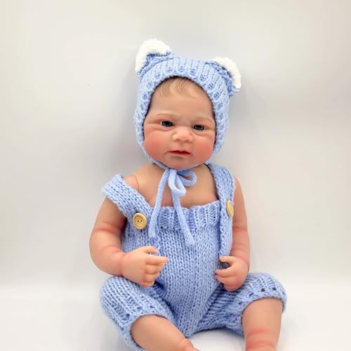 ROSHUAN Realistische Babypuppen, 43,2 cm, lebensechte Reborn-Babypuppen, Silikon, Ganzkörper-Vinyl-Babys, die echt aussehen aussehen Preemie Bebe anatomisch korrektes Mädchenspielzeug ROSHUAN Realistische Babypuppen, 43,2 cm, lebensechte Reborn-Babypuppen, Silikon, Ganzkörper-Vinyl-Babys, die echt aussehen aussehen Preemie Bebe anatomisch korrektes Mädchenspielzeug von ROSHUAN