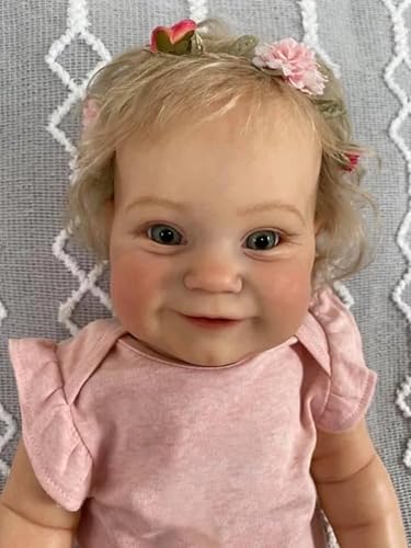 ROSHUAN Realistische Kleinkindpuppe Mädchen 24 Zoll 60 cm Stoffkörper Leben Wie Wiedergeborene Kleinkindpuppen, Die Echtes Leben Aussehen Mädchen Gewichtet Neugeborenes Baby Puppen Spielzeug ROSHUAN Realistische Kleinkindpuppe Mädchen 24 Zoll 60 cm Stoffkörper Leben Wie Wiedergeborene Kleinkindpuppen, Die Echtes Leben Aussehen Mädchen Gewichtet Neugeborenes Baby Puppen Spielzeug von ROSHUAN
