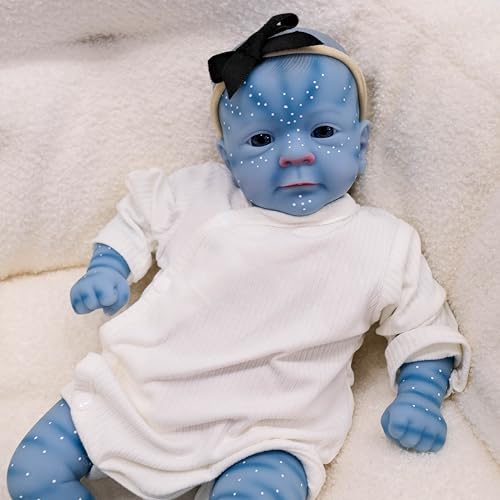 ROSHUAN Realistische Reborn-Avatar-Babypuppen, weicher Stoffkörper, 48,3 cm, echte Babypuppen, offene Augen, die echt lebensecht aussehen, Avatar-Mädchen-Puppe, handgefertigtes Spielzeug für Kinder ab ROSHUAN Realistische Reborn-Avatar-Babypuppen, weicher Stoffkörper, 48,3 cm, echte Babypuppen, offene Augen, die echt lebensecht aussehen, Avatar-Mädchen-Puppe, handgefertigtes Spielzeug für Kinder ab von ROSHUAN