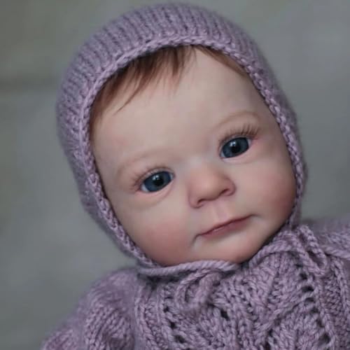 ROSHUAN Realistische Reborn Baby Puppen Mädchen Reborn Kleinkind Puppen 19 Zoll Poseable Lebensechte Neugeborene Baby Puppe Weiche Tuch Körper Sieht Wie EIN echtes Baby Spielzeug von ROSHUAN