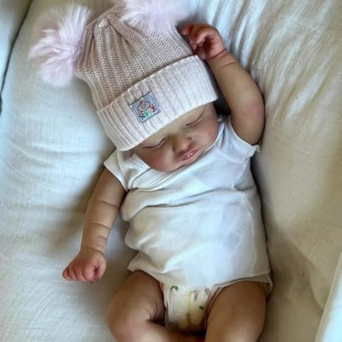 ROSHUAN Realistische Reborn Baby Puppen Schlafendes Mädchen 20 Zoll Neugeborene Babypuppe Handgefertigt Silikon Voll Vinyl Körper Sieht Aus Wie EIN Echtes Baby Anatomisch Korrekte ROSHUAN Realistische Reborn Baby Puppen Schlafendes Mädchen 20 Zoll Neugeborene Babypuppe Handgefertigt Silikon Voll Vinyl Körper Sieht Aus Wie EIN Echtes Baby Anatomisch Korrekte von ROSHUAN