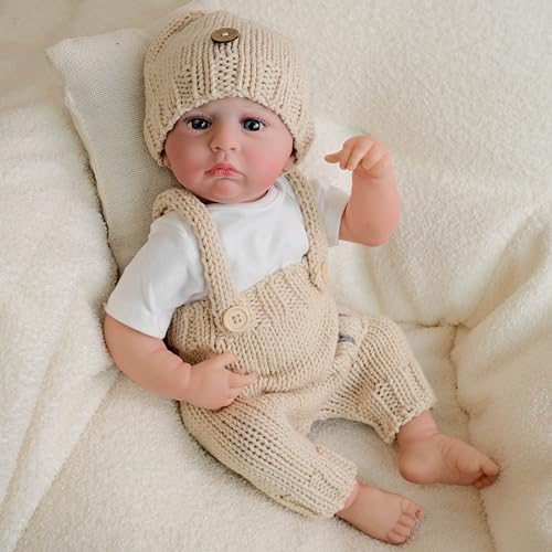 ROSHUAN Realistische Reborn-Baby-Puppen Silikon Ganzkörper 19 Zoll 48 cm Anatomisch Korrekt Junge Weich Gewichtet Echtes Leben Neugeborenes Baby Puppen Mit Fütterung Spielzeug Für Kinder 3+ ROSHUAN Realistische Reborn-Baby-Puppen Silikon Ganzkörper 19 Zoll 48 cm Anatomisch Korrekt Junge Weich Gewichtet Echtes Leben Neugeborenes Baby Puppen Mit Fütterung Spielzeug Für Kinder 3+ von ROSHUAN