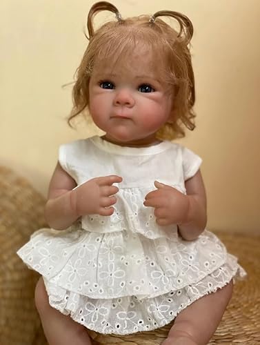 ROSHUAN Realistische Reborn Baby Puppen Silikon Ganzkörper Blondes Mädchen 18 zoll 48 cm Real Life Like Anatomisch Korrektes Mädchen Echt Aussehende Neugeborene Baby Puppe Verwurzeltes Haar Für Kinder ROSHUAN Realistische Reborn Baby Puppen Silikon Ganzkörper Blondes Mädchen 18 zoll 48 cm Real Life Like Anatomisch Korrektes Mädchen Echt Aussehende Neugeborene Baby Puppe Verwurzeltes Haar Für Kinder von ROSHUAN