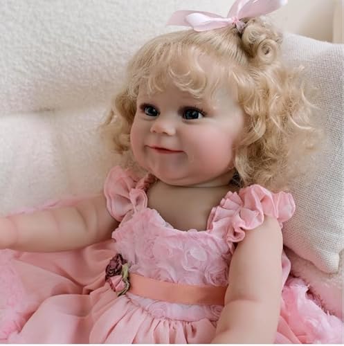 ROSHUAN Realistische Reborn Baby Puppen Silikon Ganzkörper Mädchen 20 Zoll 50 cm Lebensechte Baby Puppen, Die Echt Aussehen Neugeboren Bebe Wasserdicht Reborn Kleinkind Mädchen Kinder Geschenke von ROSHUAN