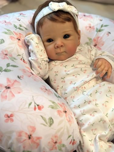 ROSHUAN Realistische Reborn Babypuppen, 45,7 cm, weicher Körper, anatomisch korrekt, Baby-Mädchen, Vollsilikon-Vinyl-Babypuppen, die echt aussehen wie Baby-Mädchenaugen, offene Reborn-Puppen ROSHUAN Realistische Reborn Babypuppen, 45,7 cm, weicher Körper, anatomisch korrekt, Baby-Mädchen, Vollsilikon-Vinyl-Babypuppen, die echt aussehen wie Baby-Mädchenaugen, offene Reborn-Puppen von ROSHUAN