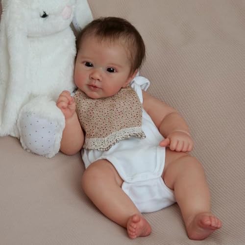 ROSHUAN Realistische Reborn-Babypuppen, weicher Stoffkörper, 50,8 cm, echtes Leben, neugeborene Babypuppen, Augen offen, handgefertigt, die echt lebensecht aussehen, Puppenspielzeug für Kinder ab 3 ROSHUAN Realistische Reborn-Babypuppen, weicher Stoffkörper, 50,8 cm, echtes Leben, neugeborene Babypuppen, Augen offen, handgefertigt, die echt lebensecht aussehen, Puppenspielzeug für Kinder ab 3 von ROSHUAN