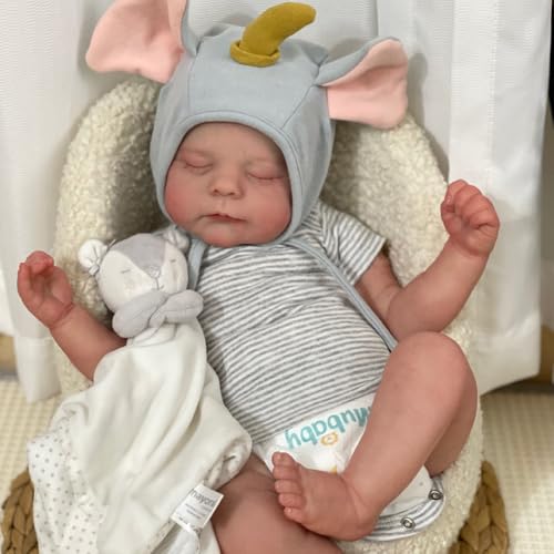 ROSHUAN Realistische Reborn Babypuppen Augen schließen 50,8 cm, echte Babypuppen, weicher Stoffkörper, der echt aussieht, lebensechte Neugeborene, schlafende Babys, Spielzeug, Geschenke für Kinder ab ROSHUAN Realistische Reborn Babypuppen Augen schließen 50,8 cm, echte Babypuppen, weicher Stoffkörper, der echt aussieht, lebensechte Neugeborene, schlafende Babys, Spielzeug, Geschenke für Kinder ab von ROSHUAN