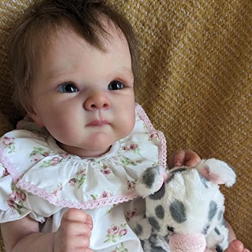 ROSHUAN Realistische Reborn Babypuppen Bettie 45,7 cm Silikon Ganzkörper Babies Puppen, die echt aussehen Neugeborene Puppe Augen Offenes Leben wie Reborn Girl Puppe Waschbares Spielzeug Geschenke ROSHUAN Realistische Reborn Babypuppen Bettie 45,7 cm Silikon Ganzkörper Babies Puppen, die echt aussehen Neugeborene Puppe Augen Offenes Leben wie Reborn Girl Puppe Waschbares Spielzeug Geschenke von ROSHUAN