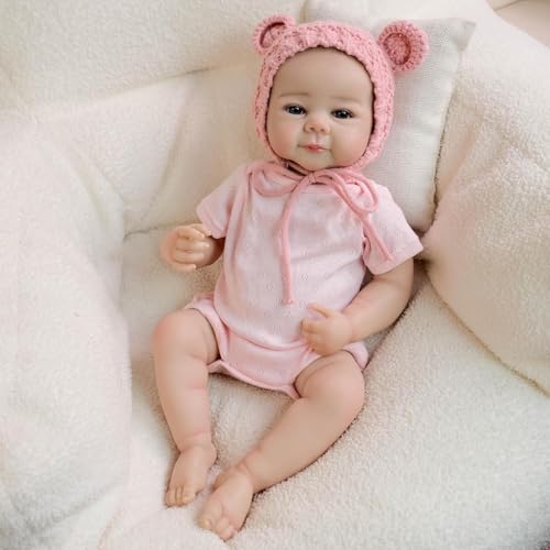 ROSHUAN Realistische Reborn Babypuppen Mädchen 50,8 cm anatomisch korrekte Babypuppe, die echt aussehen wie Vollsilikon Vinyl Babys Mädchen Neugeborene Reborn Puppen Geschenke ROSHUAN Realistische Reborn Babypuppen Mädchen 50,8 cm anatomisch korrekte Babypuppe, die echt aussehen wie Vollsilikon Vinyl Babys Mädchen Neugeborene Reborn Puppen Geschenke von ROSHUAN