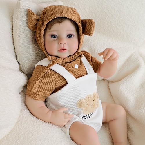 ROSHUAN Realistische Reborn Babypuppen Silikon Ganzkörper Vinyl 19 Zoll Real Life Babypuppen Anatomisch Korrektes Silikon Babys Mädchen Lebensechte Neugeborene Puppe Spielzeug für Kinder ROSHUAN Realistische Reborn Babypuppen Silikon Ganzkörper Vinyl 19 Zoll Real Life Babypuppen Anatomisch Korrektes Silikon Babys Mädchen Lebensechte Neugeborene Puppe Spielzeug für Kinder von ROSHUAN