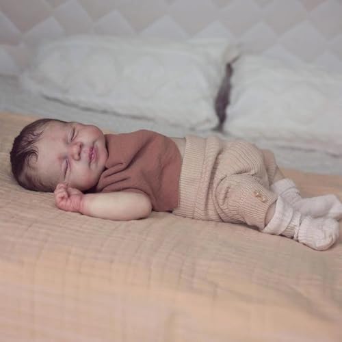 ROSHUAN Realistische Reborn Babypuppen Silikon Ganzkörper Vinyl 45,7 cm, die echt aussehen Neugeborene Babypuppe Mädchen Wurzelhaar Handgemachte lebensechte Babys Puppe Spielzeug für 3 Jahre alte ROSHUAN Realistische Reborn Babypuppen Silikon Ganzkörper Vinyl 45,7 cm, die echt aussehen Neugeborene Babypuppe Mädchen Wurzelhaar Handgemachte lebensechte Babys Puppe Spielzeug für 3 Jahre alte von ROSHUAN