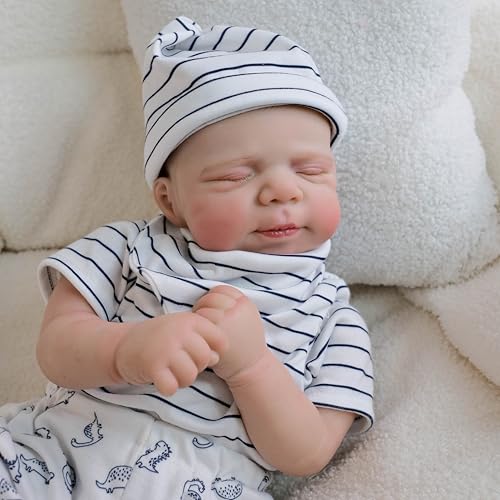 ROSHUAN Realistische Reborn Babypuppen Silikon Weichkörper 18 Zoll 45 cm Lebensechte Neugeborenen Baby Puppen Sieht aus wie EIN echtes Baby Kinder Junge Spielzeug Geschenke ROSHUAN Realistische Reborn Babypuppen Silikon Weichkörper 18 Zoll 45 cm Lebensechte Neugeborenen Baby Puppen Sieht aus wie EIN echtes Baby Kinder Junge Spielzeug Geschenke von ROSHUAN