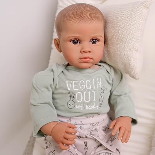 ROSHUAN Realistische Reborn-Kleinkind-Puppen, Mädchen, 61 cm, lebensechte Babypuppe, weicher Stoffkörper, rebornisches Babypuppen, das echt aussieht, für Kinder ab 3 Jahren ROSHUAN Realistische Reborn-Kleinkind-Puppen, Mädchen, 61 cm, lebensechte Babypuppe, weicher Stoffkörper, rebornisches Babypuppen, das echt aussieht, für Kinder ab 3 Jahren von ROSHUAN