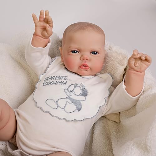 ROSHUAN Realistische Reborn-Kleinkind-Puppen, Mädchen, 61 cm, mollig, echtes Leben, Reborn-Babypuppe, weicher Stoffkörper, lebensechte Babypuppe, die echt aussieht, für Kinder ab 3 Jahren ROSHUAN Realistische Reborn-Kleinkind-Puppen, Mädchen, 61 cm, mollig, echtes Leben, Reborn-Babypuppe, weicher Stoffkörper, lebensechte Babypuppe, die echt aussieht, für Kinder ab 3 Jahren von ROSHUAN