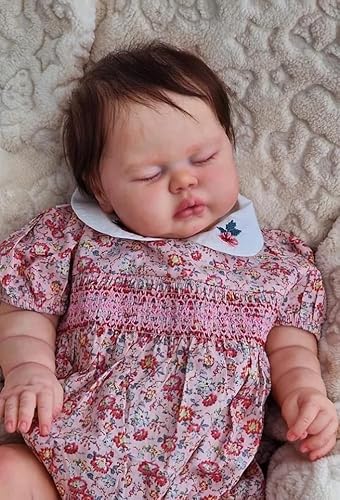 ROSHUAN Realistische Reborn-Kleinkind-Puppen Mädchen 24 Zoll 60 cm Real Life Neugeborene Schlafende Babies Weiches Gewichtetes Tuch Körper Lebensechte Baby-Puppe Die Real Aussehende Kleinkind Mädchen ROSHUAN Realistische Reborn-Kleinkind-Puppen Mädchen 24 Zoll 60 cm Real Life Neugeborene Schlafende Babies Weiches Gewichtetes Tuch Körper Lebensechte Baby-Puppe Die Real Aussehende Kleinkind Mädchen von ROSHUAN
