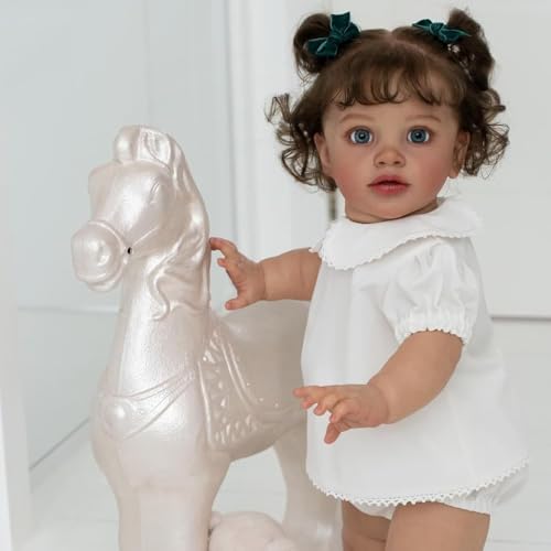 ROSHUAN Realistische Reborn Kleinkind Puppen Mädchen Pippa 26 Zoll Big Size Reborn Babypuppen Augen Offen Real Life Babypuppe Weicher Stoffkörper, der echt lebensecht aussieht Kleinkind Puppe ROSHUAN Realistische Reborn Kleinkind Puppen Mädchen Pippa 26 Zoll Big Size Reborn Babypuppen Augen Offen Real Life Babypuppe Weicher Stoffkörper, der echt lebensecht aussieht Kleinkind Puppe von ROSHUAN