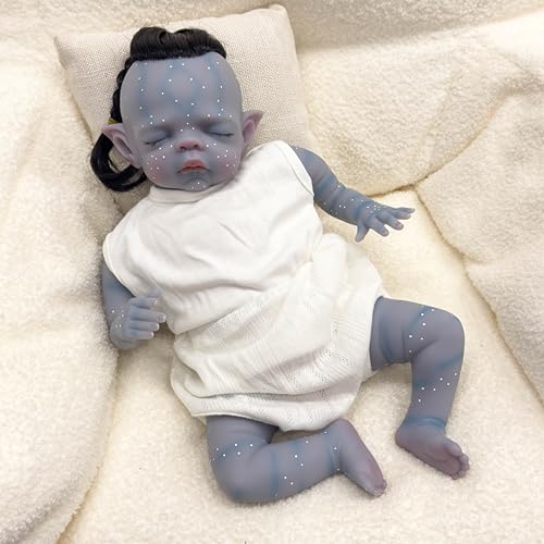 ROSHUAN Reborn Avatar Puppen, 40,6 cm, weicher Körper, realistisch aussehend, für Neugeborene, schlafende Avatar, lebensechte Babypuppen, die echt aussehen wie Silikon, mit verwurzeltem Haar, für ROSHUAN Reborn Avatar Puppen, 40,6 cm, weicher Körper, realistisch aussehend, für Neugeborene, schlafende Avatar, lebensechte Babypuppen, die echt aussehen wie Silikon, mit verwurzeltem Haar, für von ROSHUAN