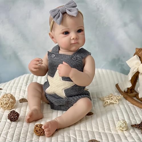 ROSHUAN Reborn Baby Dolls Bettie 45,7 cm Realistische Neugeborene Babypuppe Anatomisch Korrekte Mädchenaugen Öffnen Real Life Like Babies Puppen mit Fütterungsspielzeug ROSHUAN Reborn Baby Dolls Bettie 45,7 cm Realistische Neugeborene Babypuppe Anatomisch Korrekte Mädchenaugen Öffnen Real Life Like Babies Puppen mit Fütterungsspielzeug von ROSHUAN