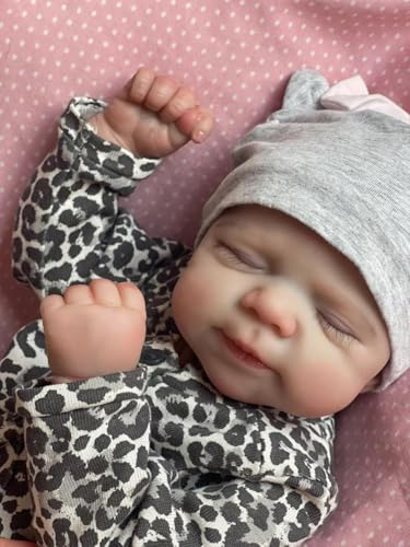 ROSHUAN Reborn Baby Dolls Sleeping Girl 18 inch 48 cm Silikon Vollkörper Vinyl Anatomisch Korrektes Mädchen Realistische Kleinkind Puppe, Die Wie EIN Echtes Baby Aussieht Mit Fütterung Spielzeug ROSHUAN Reborn Baby Dolls Sleeping Girl 18 inch 48 cm Silikon Vollkörper Vinyl Anatomisch Korrektes Mädchen Realistische Kleinkind Puppe, Die Wie EIN Echtes Baby Aussieht Mit Fütterung Spielzeug von ROSHUAN