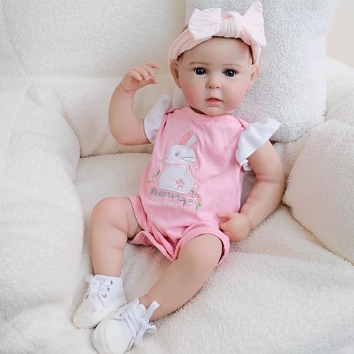 ROSHUAN Reborn Baby Mädchen Puppen 48,3 cm realistische Neugeborene Babypuppe Augen öffnen Vollsilikon Vinyl Babys, die echt aussehen wie anatomisch korrektes Mädchen Puppen Spielzeug ROSHUAN Reborn Baby Mädchen Puppen 48,3 cm realistische Neugeborene Babypuppe Augen öffnen Vollsilikon Vinyl Babys, die echt aussehen wie anatomisch korrektes Mädchen Puppen Spielzeug von ROSHUAN