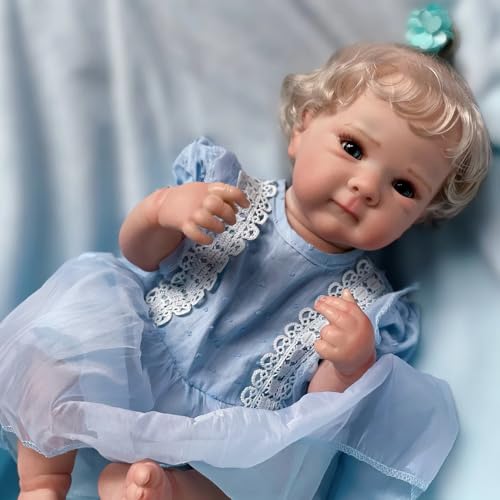 ROSHUAN Reborn Baby Puppe Vollsilikon 18 Zoll Lebensechte Neugeborenen Babypuppen Die Echt Aussehen Puppen Blonde Haare Mädchen Realistische Babypuppe Die Aussehen Wie Echtes Baby ROSHUAN Reborn Baby Puppe Vollsilikon 18 Zoll Lebensechte Neugeborenen Babypuppen Die Echt Aussehen Puppen Blonde Haare Mädchen Realistische Babypuppe Die Aussehen Wie Echtes Baby von ROSHUAN